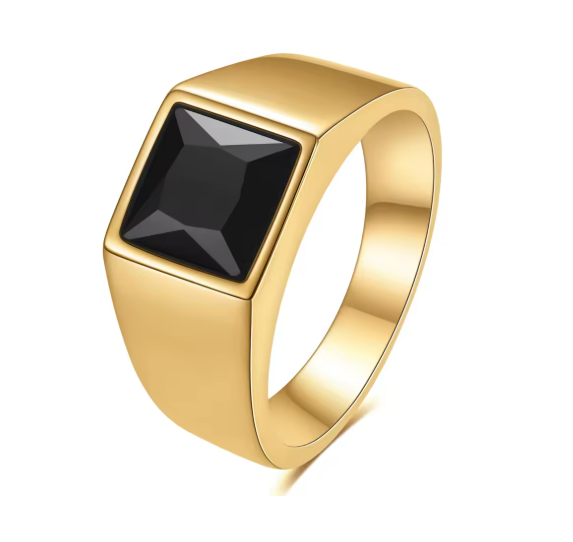 Golden Virtue Titanium Ring